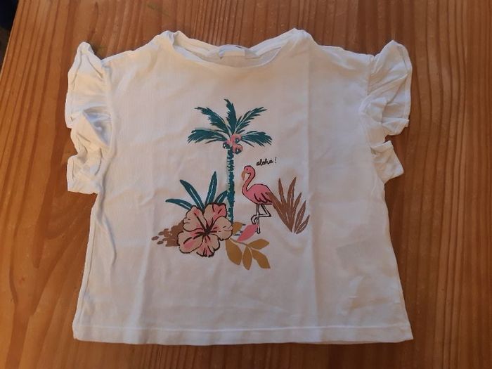 Tee-shirt palmier et flamant rose