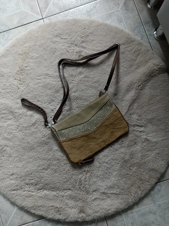 Sac bandoulière beige