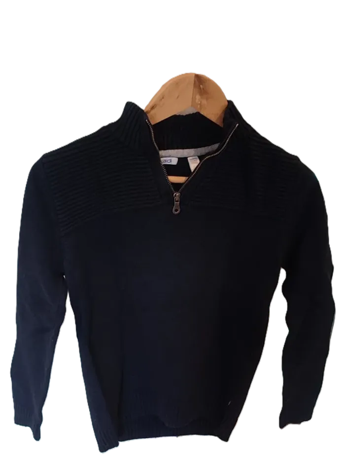 🧥 Pull garçon 12 ans Okaïdi – Bleu marine 🔥 60 % coton - photo numéro 2