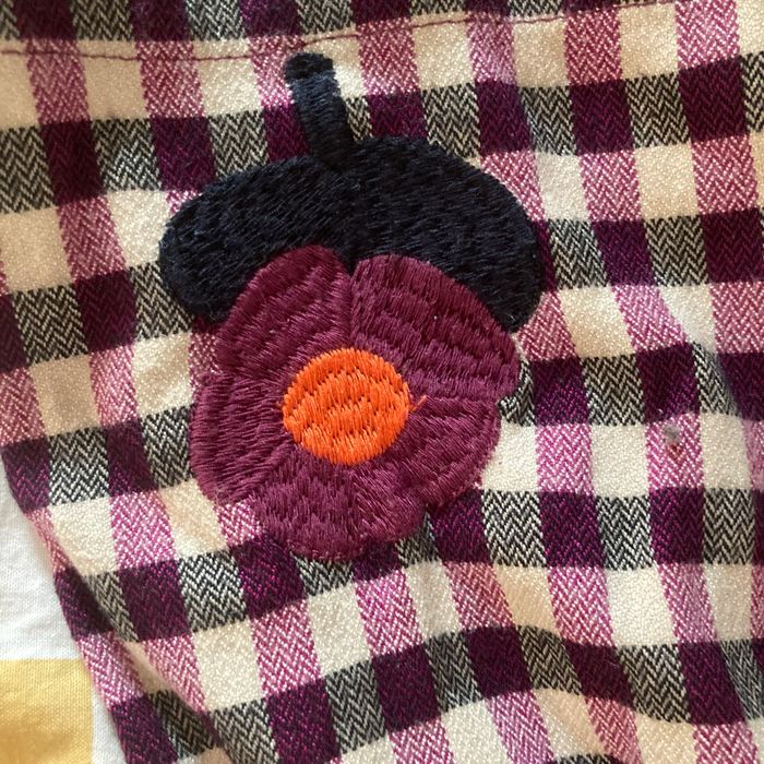 Chemise bordeau, beige et noir - photo numéro 2