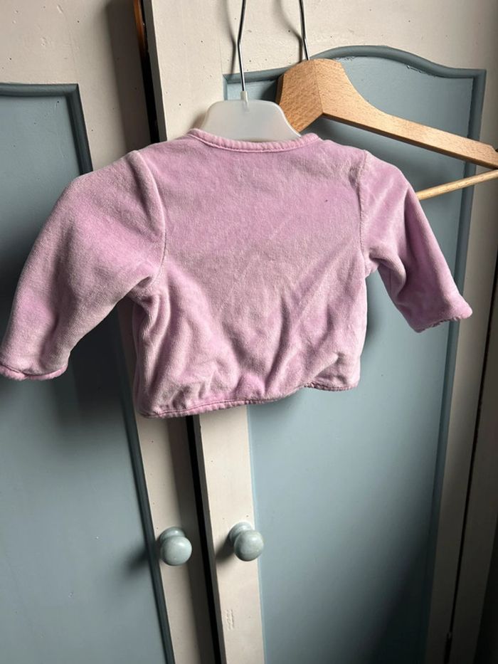 Gilet orchestra lilas , avec motif chat , 3 mois - photo numéro 5