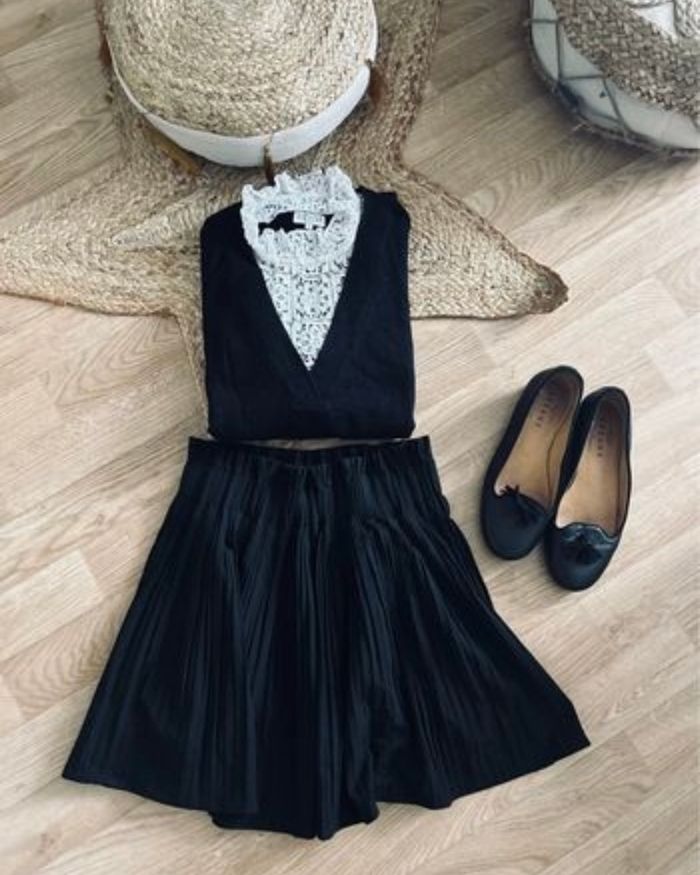 Jupe noire patineuse Zara taille M - photo numéro 3