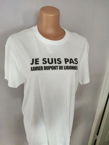 T-shirt blanc long taille L