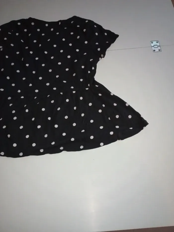 Tunique elos 156 162 à petit pois noir et blanc - photo numéro 8