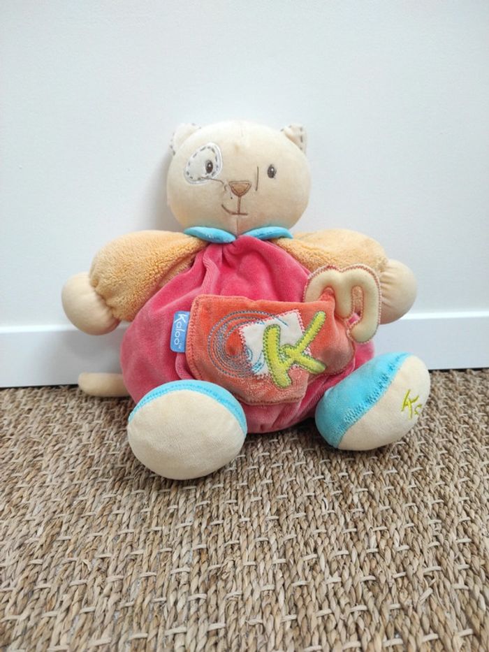 Peluche d'éveil chat kaloo 30 cm