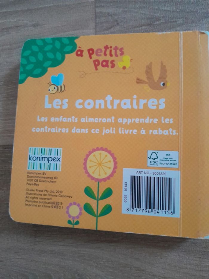 Livre épaisse cartonné les contraires - photo numéro 5