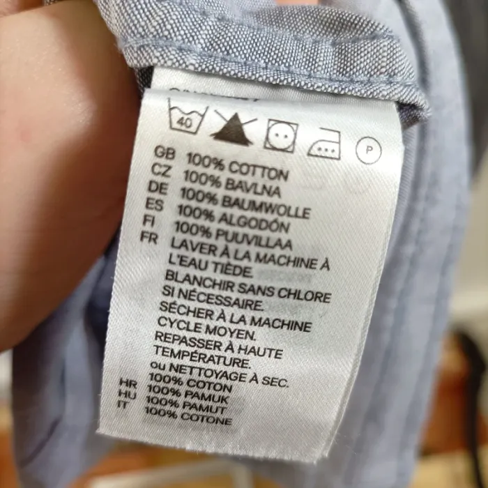 Chemise grise coton poches boutonnées H&M manches longues style casual taille L- L A1297 - photo numéro 8
