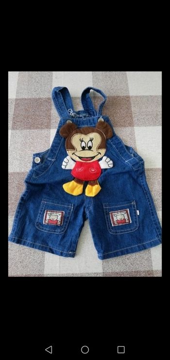 Salopette short bleu single 12 mois