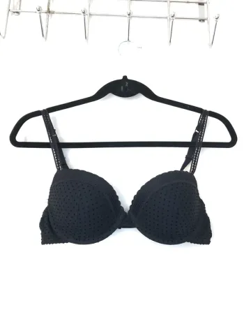 Soutien-gorge noir à pois Monoprix 90C