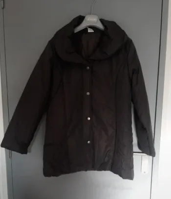 Parka mi- longue noire Anne de Lancay - Taille 42/44