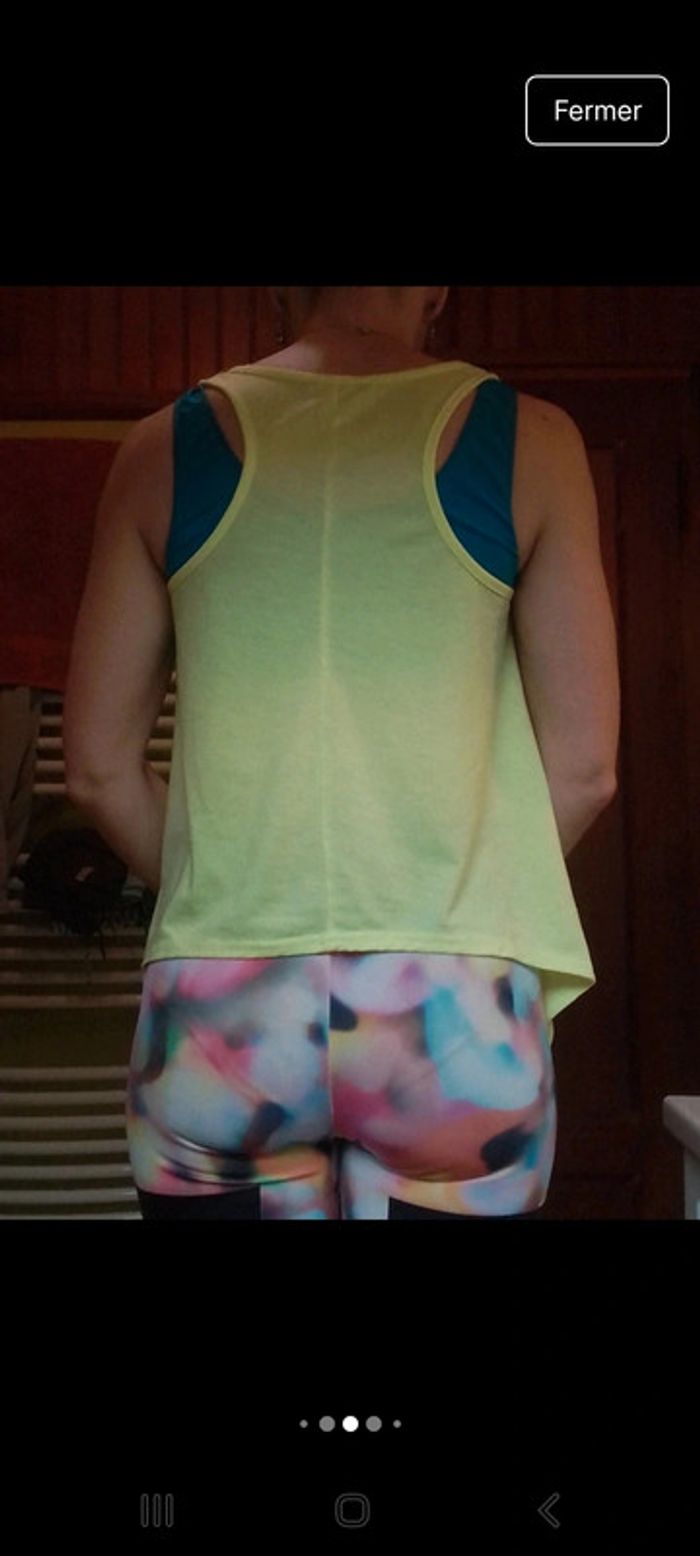Débardeur femme jaune fluo Mim - photo numéro 8