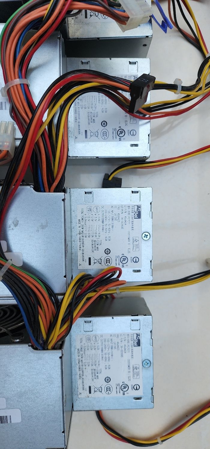 Lot de 3 Alimentation PC AcBel PC7071 280W SATA Lenovo M58 SFF 45J9424 - photo numéro 2