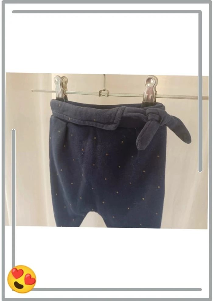 Pantalon sarouel polaire bleu 3 mois Kiabi - photo numéro 2