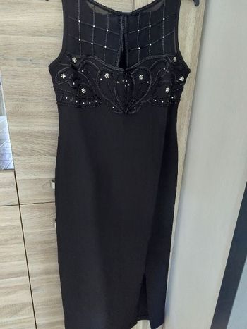 Robe de soirée sans manches noire T42