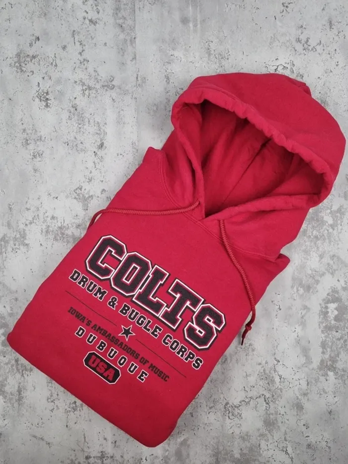 Sweat à capuche universitaire rouge – Taille XXXL Homme