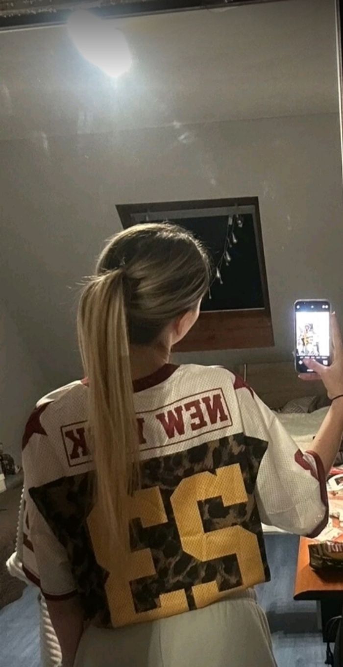 Maillot oversize léopard - style football US – vintage streetwear - photo numéro 2