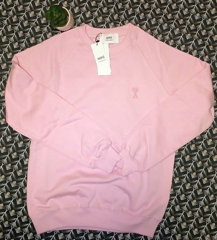 Pull AMI – Neuf avec étiquettes – Taille S – Rose pâle - photo numéro 2
