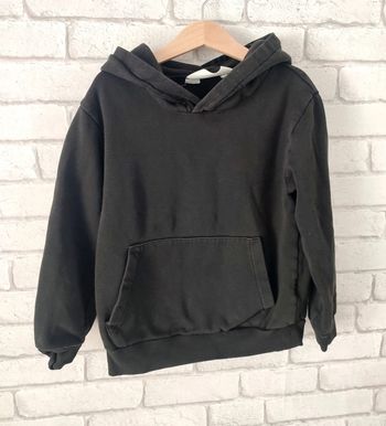 Sweat à capuche noir H&M 7/8 ans