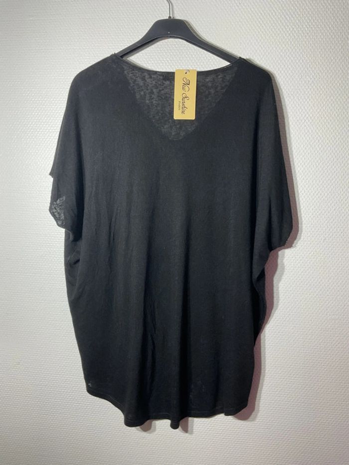 T-shirt « palmier » femme taille unique (38-44)- new sunshine - neuf avec étiquette - photo numéro 3
