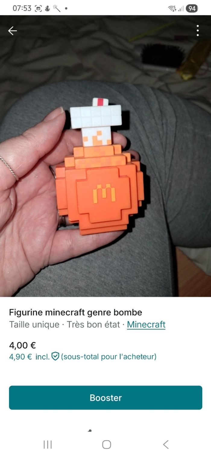 Figurine minecraft genre bombe