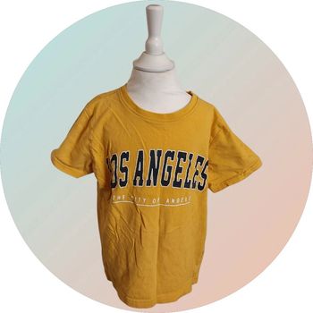 Tee-shirt jaune " Los Angeles " Taille 7/8 ans