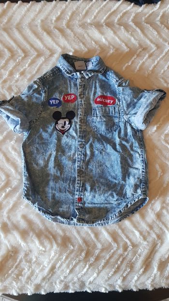 Chemise mickey délavé