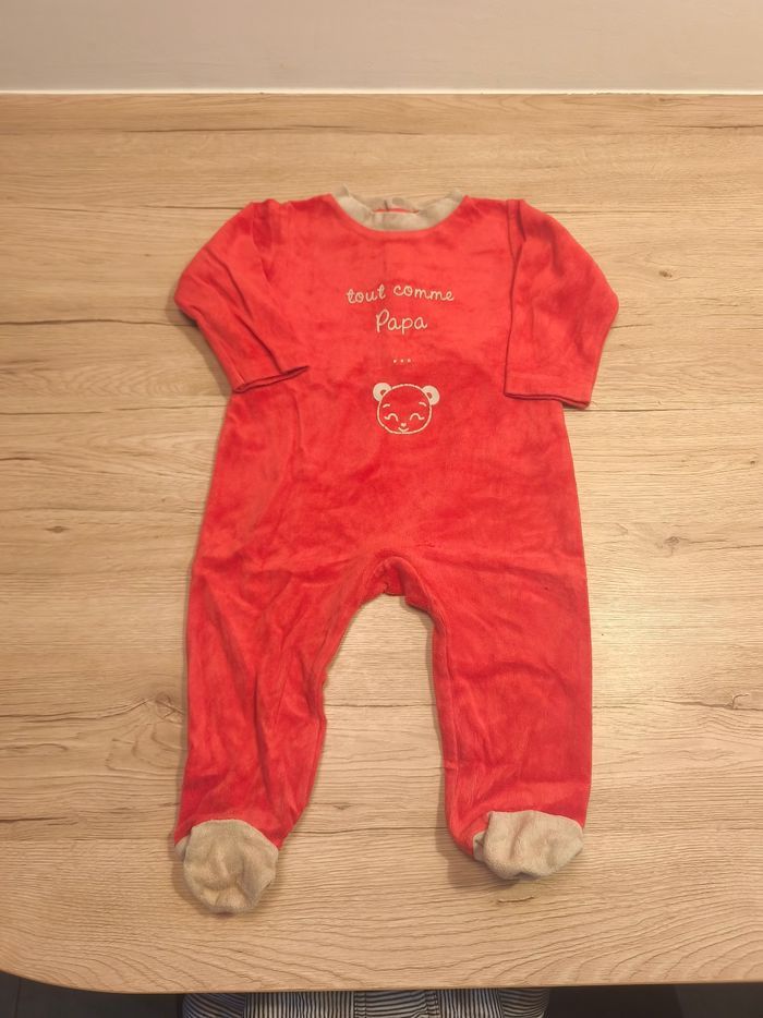 Pyjama velours 1 pièce 12 mois