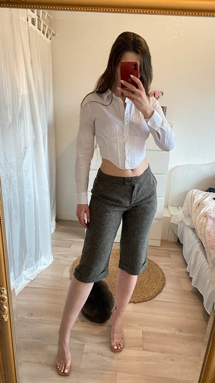 Bermuda costume gris