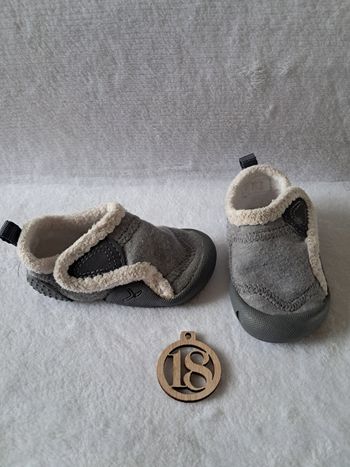 Chausson fourré gris pointure 18