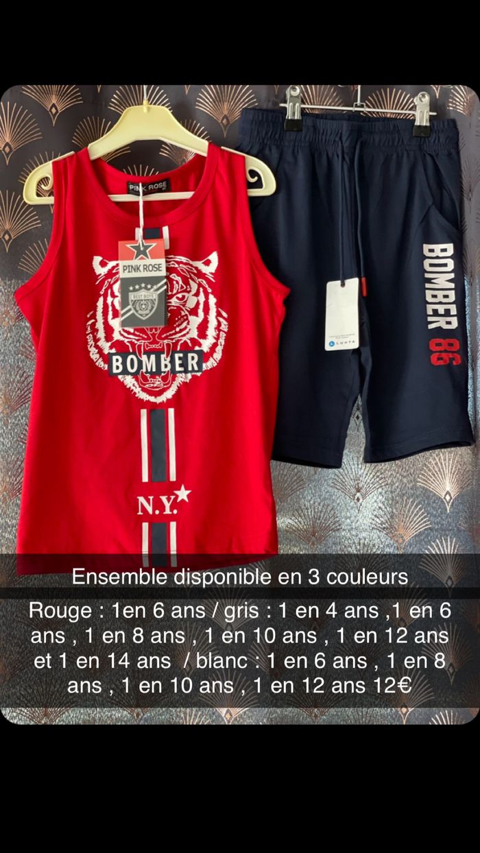 Ensemble t-shirt et short garçon