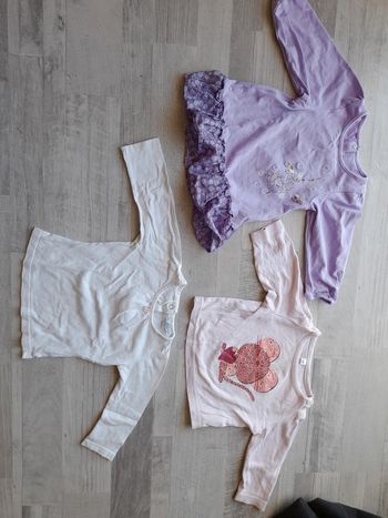Lot 3 tee shirts fille 12 m