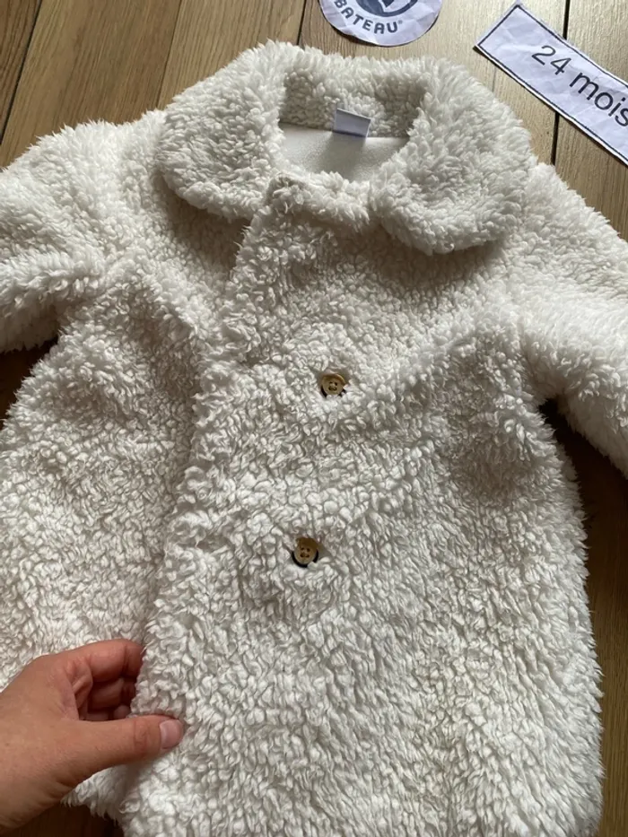 Manteau sherpa moumoute chaud 24 mois - photo numéro 4