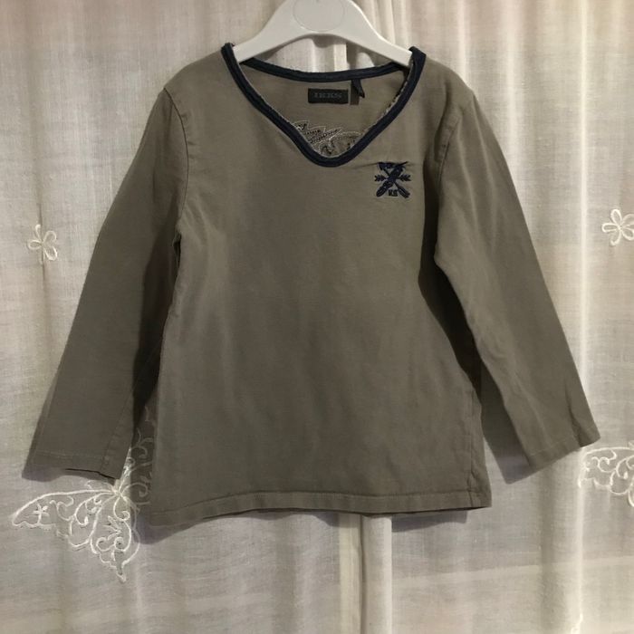 T-shirt kaki et bleu Marine 3 ans IKKS