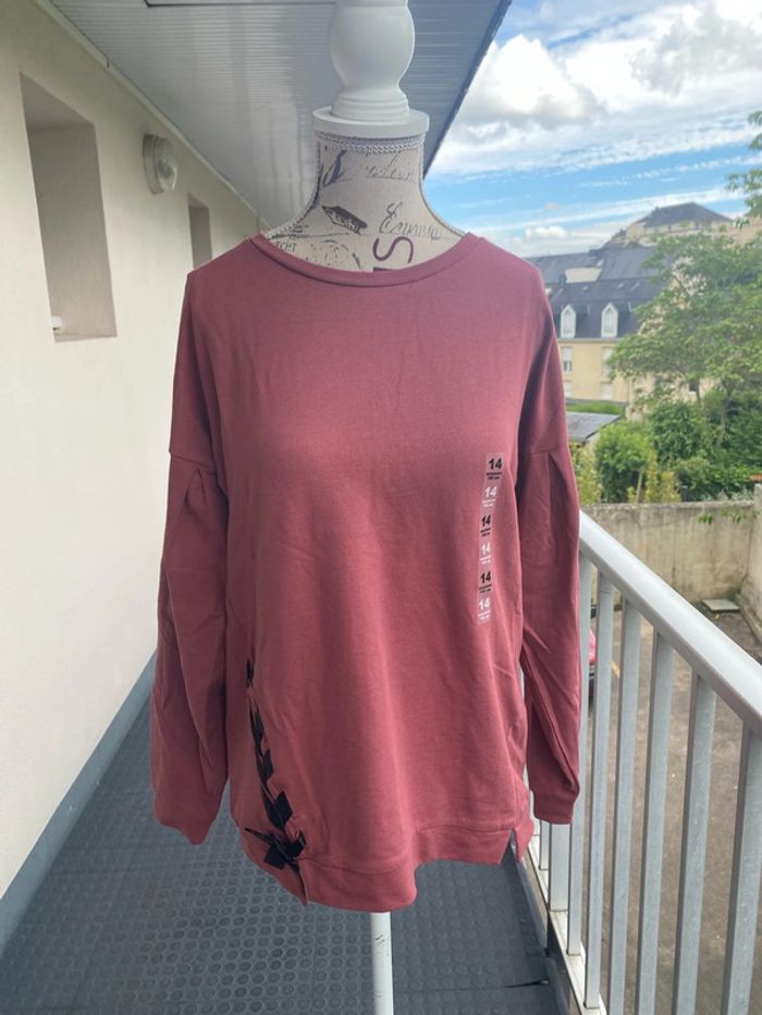 Tee shirt manche longues rose Taille XS/14 ans