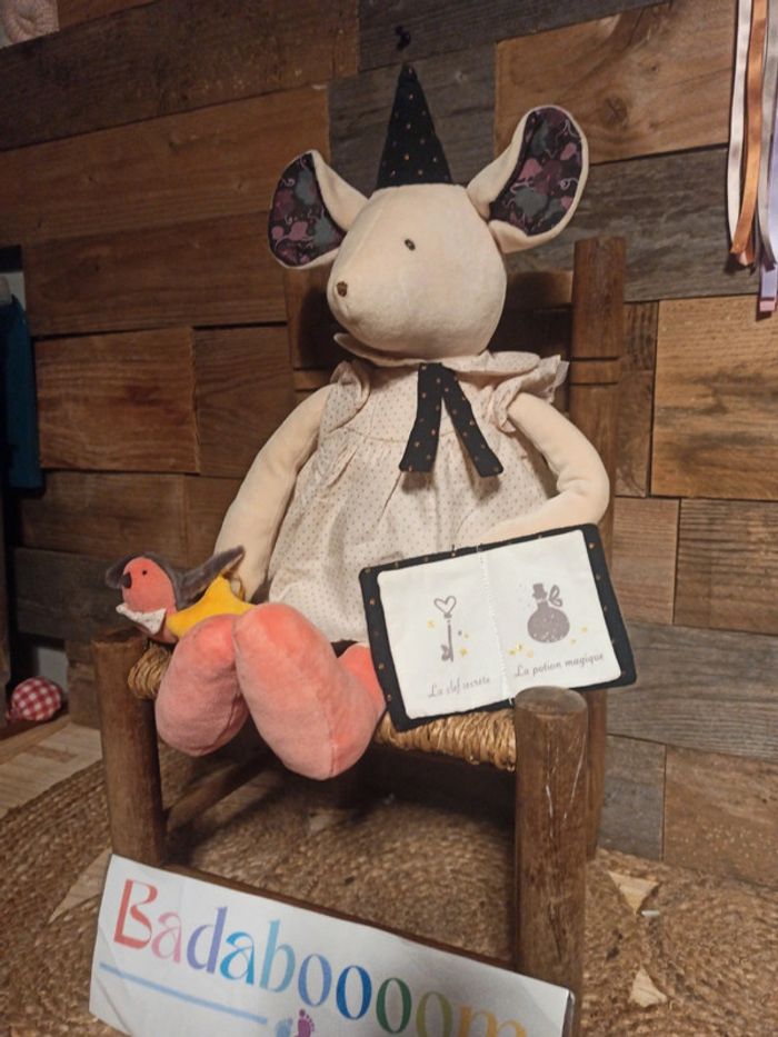 peluche souris activité moulin Roty tbe - photo numéro 3