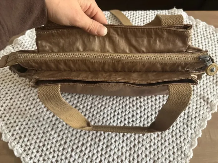 🛑 sac à main marron doré 🛑 kipling - photo numéro 6