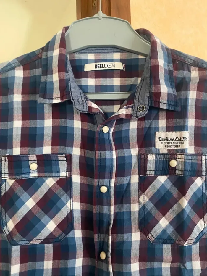 Chemise à carreaux Deeluxe74 – Taille S – Style casual chic 🔥 - photo numéro 4