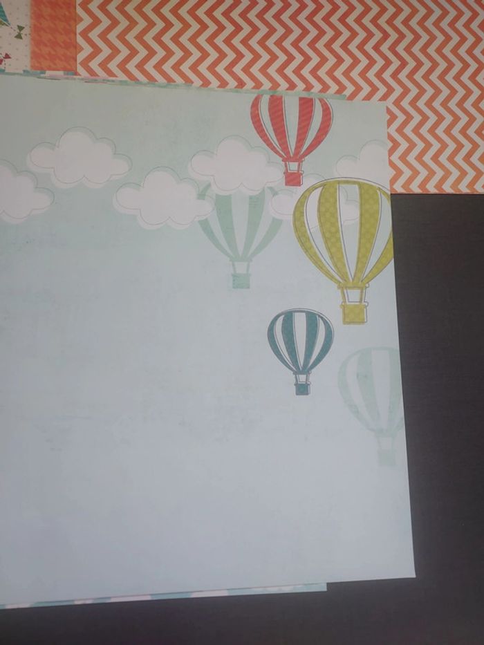 Feuilles scrapbooking colorees - photo numéro 3