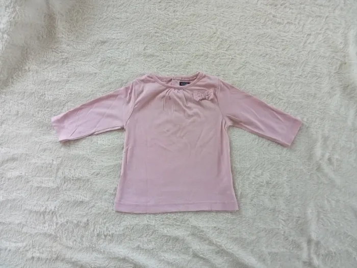 Ensemble pantalon blanc et t-shirt rose 9 mois - photo numéro 3