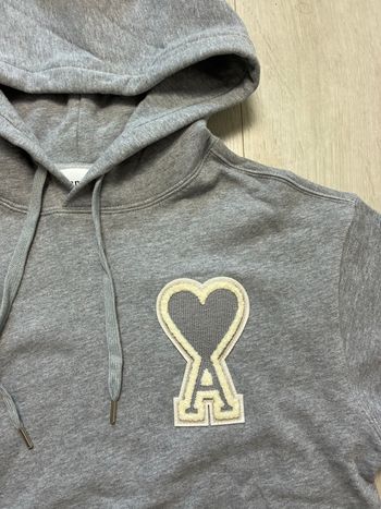 Sweat à capuche AMI gris homme - Taille M 