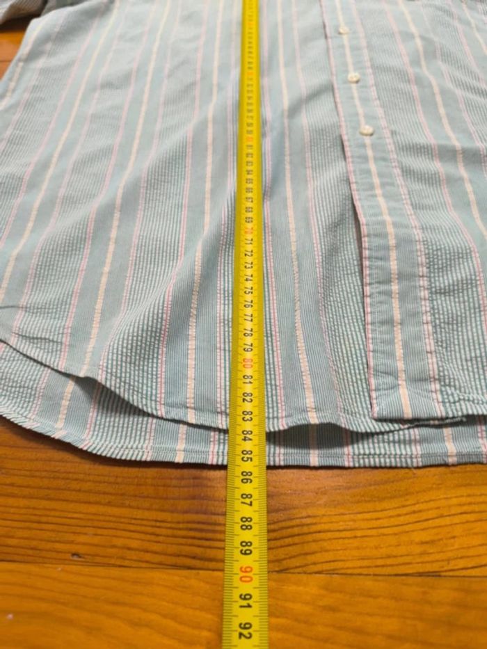 Chemisette à rayures - Ralph Lauren - Blaire - Logo brodé marine - Turquoise, blanc - Taille XL - photo numéro 12