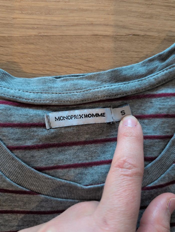 Tee shirt manches courtes a rayures - photo numéro 2