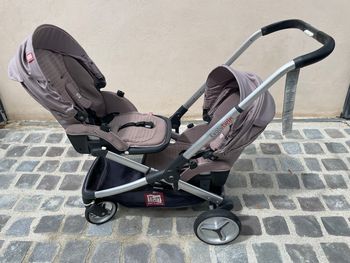 RED CASTLE Poussette double Evolutwin - Dès la naissance - Jusqu'à 15kg - Dossier réglable -