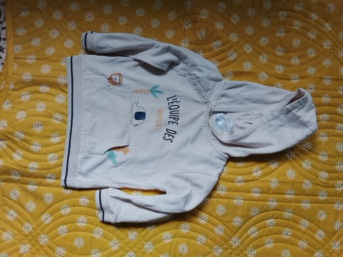Pull  a capuche  garcon 23 mois