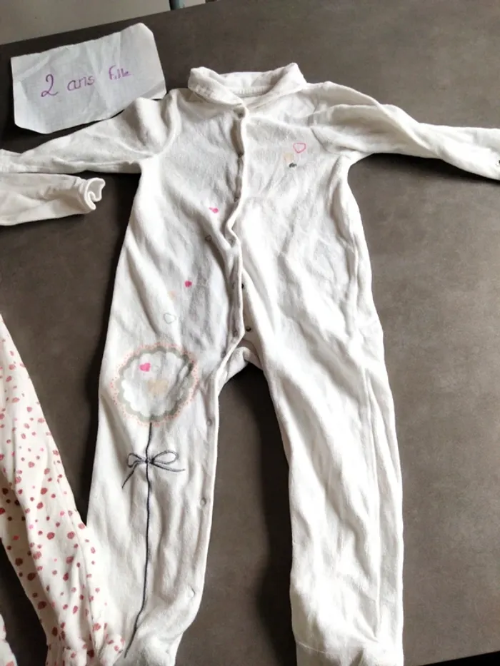 Pyjamas blancs fille - photo numéro 4