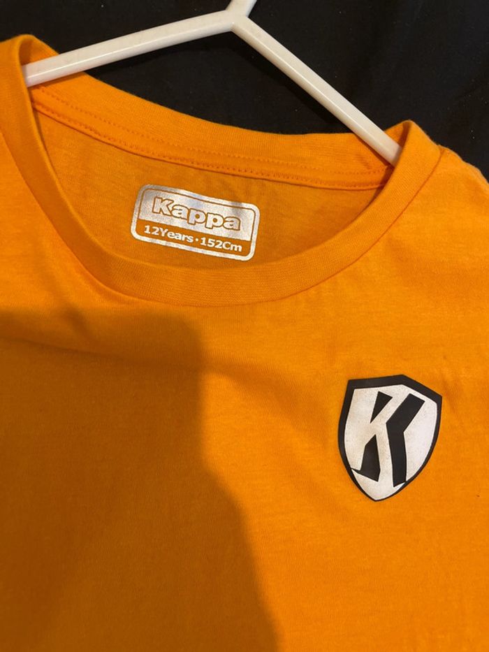 T-shirt jaune/orange neuf 12 ans Kappa - photo numéro 3