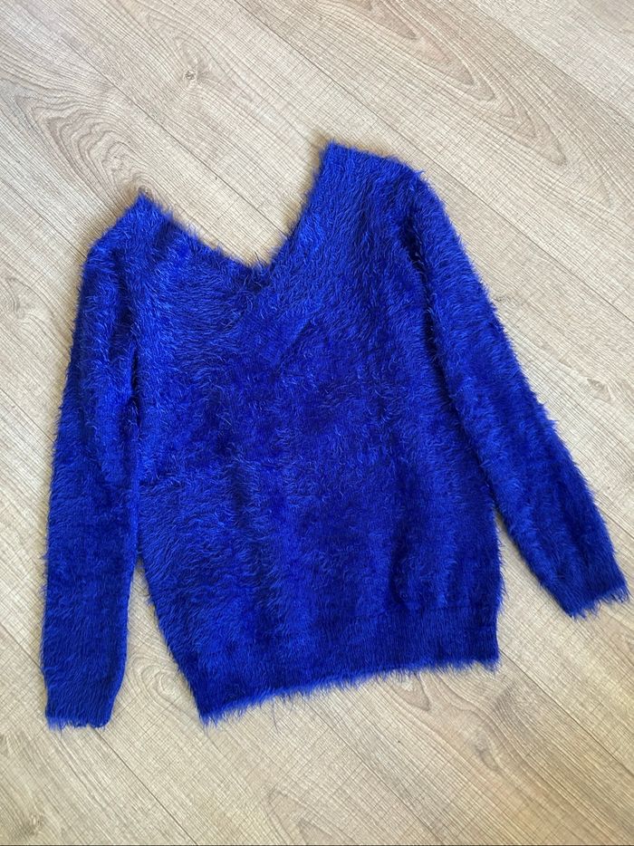 Pull bleu tout doux à manches longues Morgan taille M comme neuf - photo numéro 7