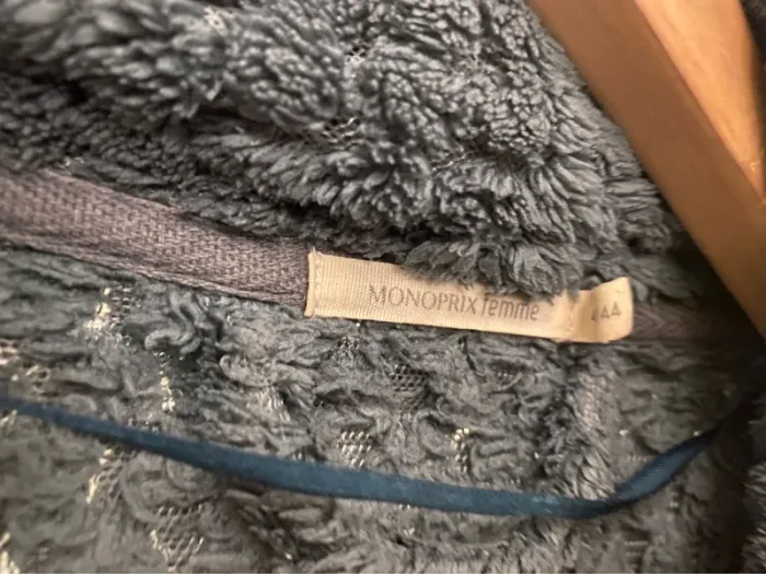 Robe de chambre grise Pilou pilou Monoprix taille 42-44 - photo numéro 4