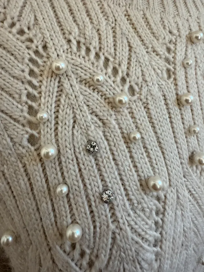 Beau pull Promod avec strass et perles 🌸 M 38 40 - photo numéro 6