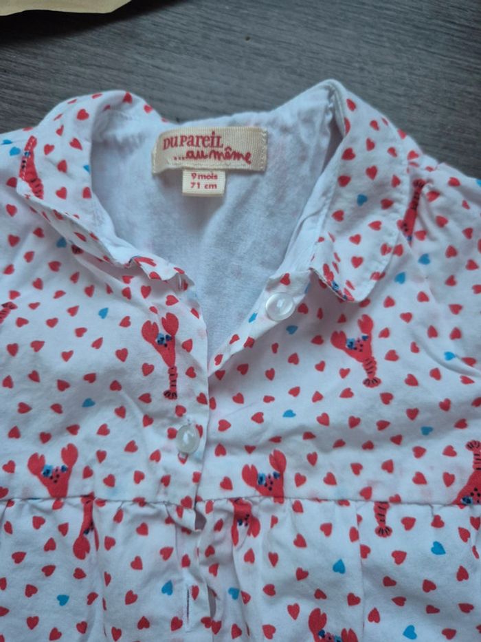 Magnifique blouse homard DPAM 9 mois - photo numéro 2